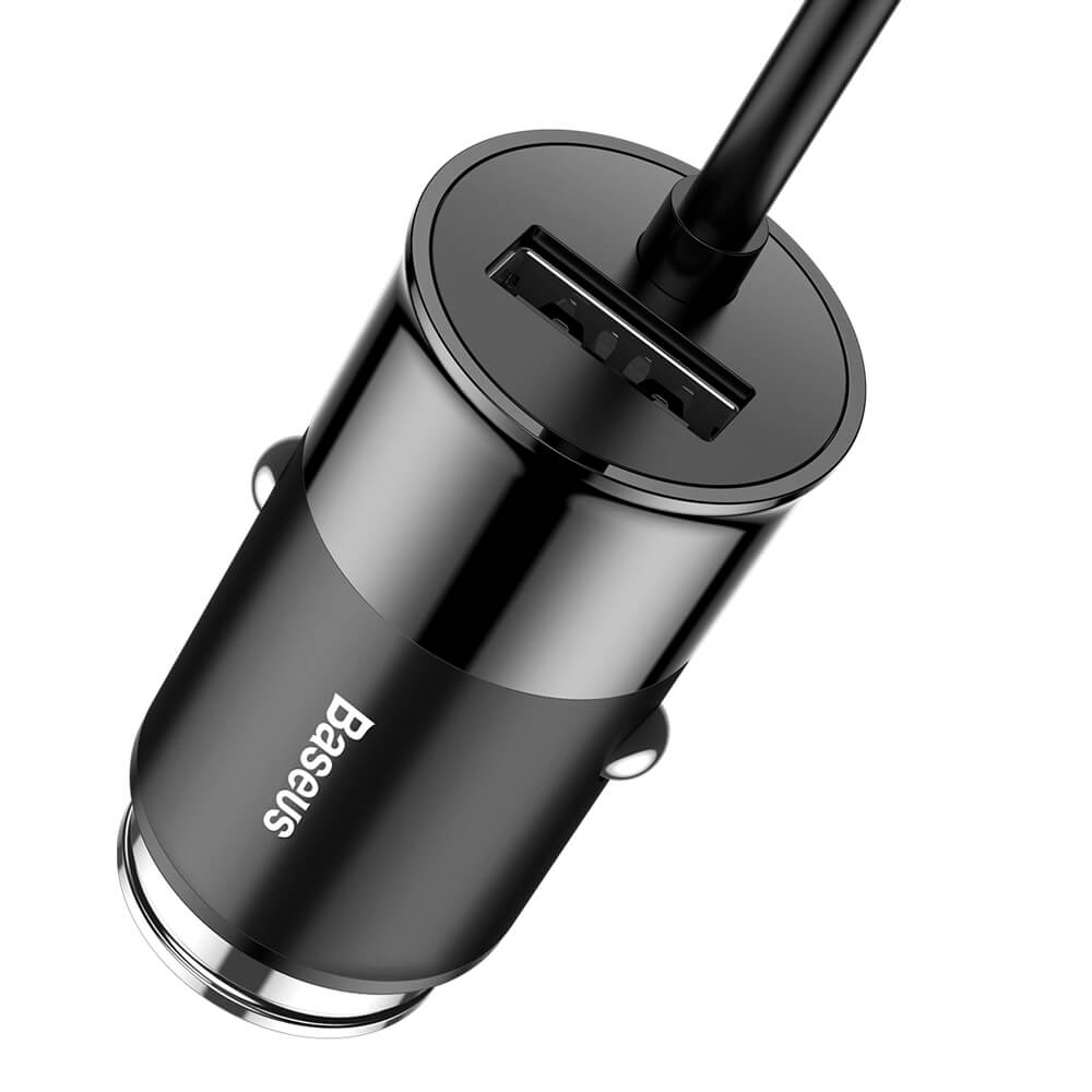 BASEUS - Baseus Enjoy Together Billaddare med extension 4x USB 5.5A Svart