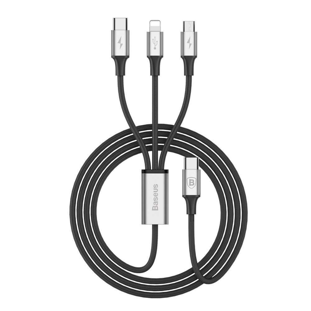 BASEUS
Baseus Rapid micro USB/lightning/USB Type C 1,2 m Silver