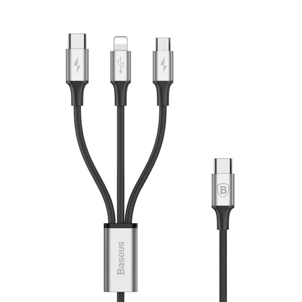 BASEUS
Baseus Rapid micro USB/lightning/USB Type C 1,2 m Silver