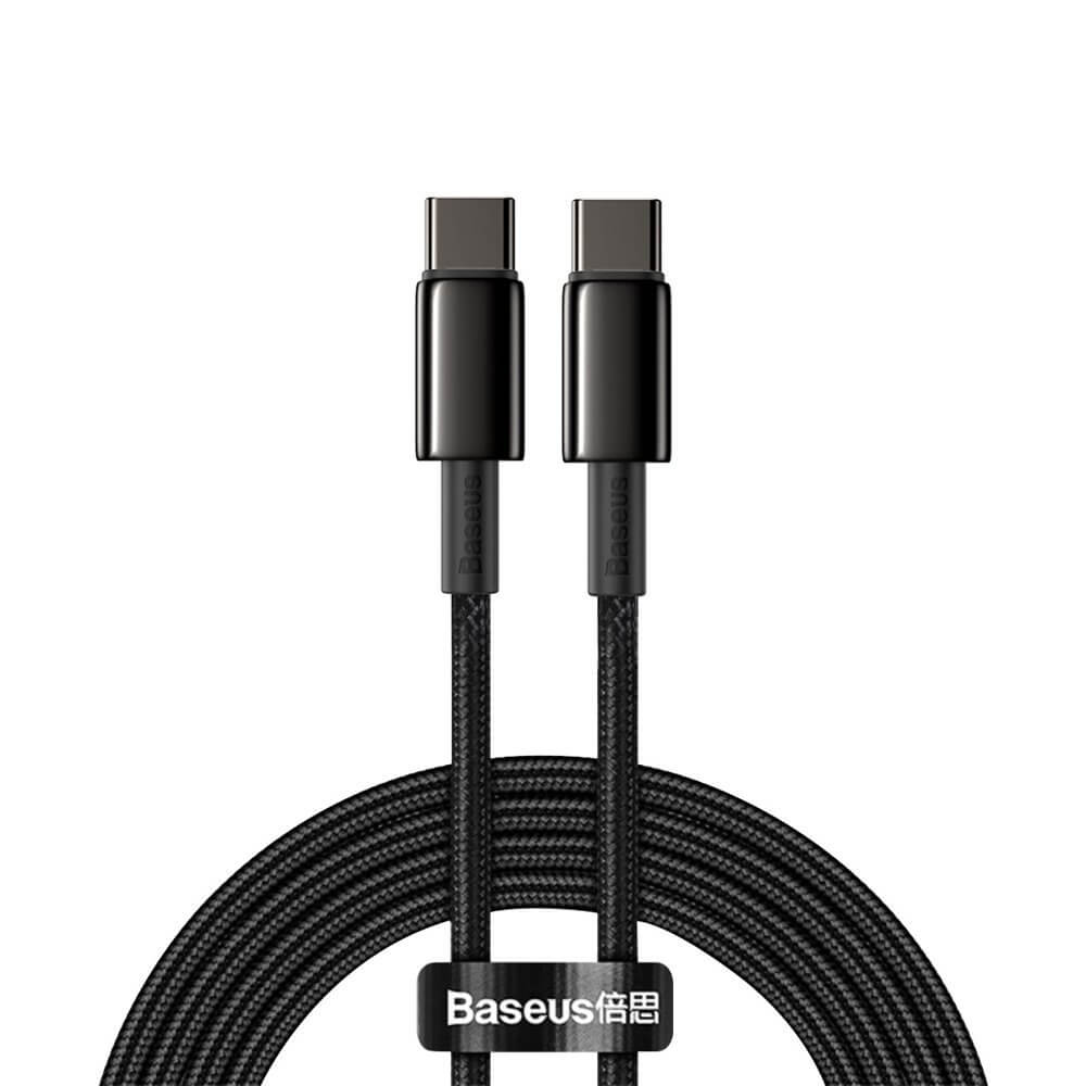 Baseus USB-C till USB-C kabel 100W 5 A 2m Svart
