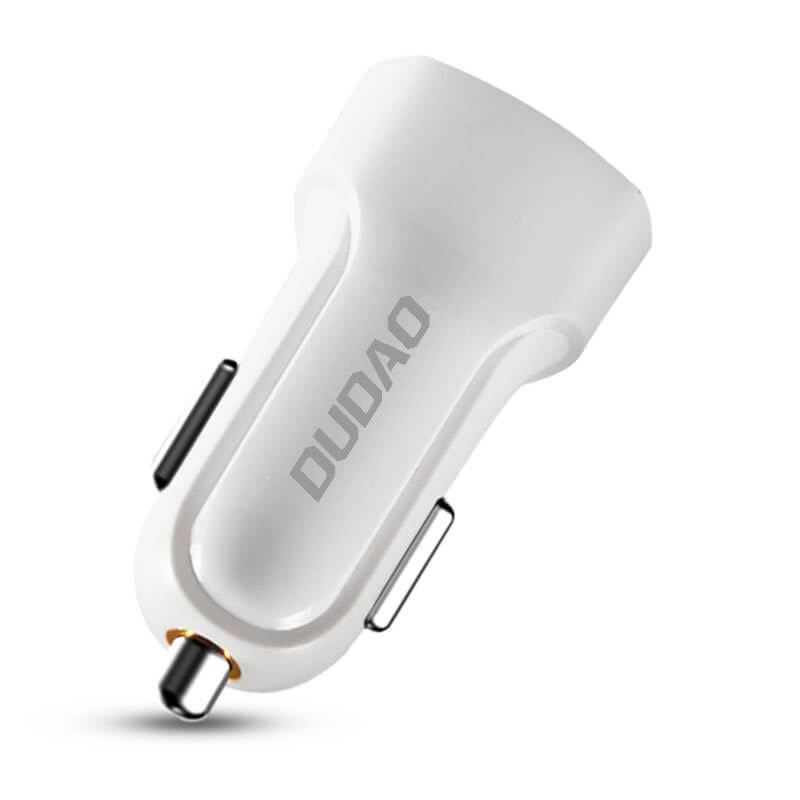 Dudao - Dudao 2x USB 2.4A Laddare + 3in1 lightning/Type C/micro USB Vit
