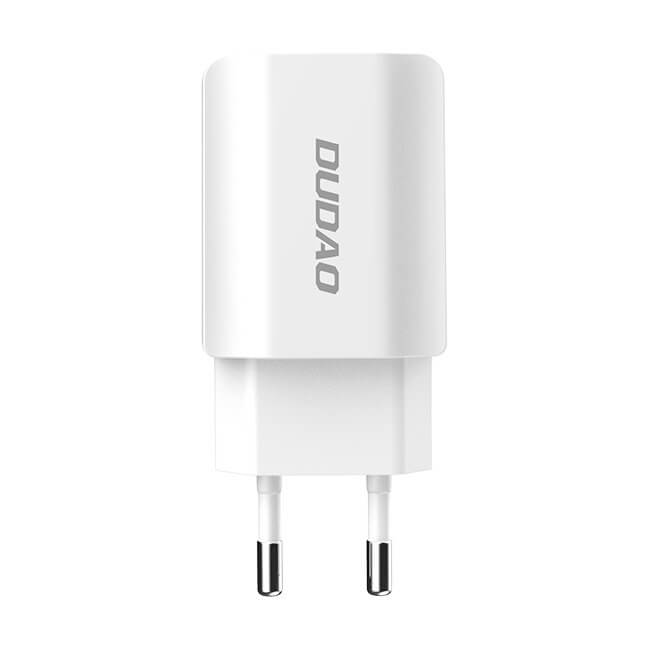 Dudao - Dudao 2x USB Väggladdare 5V/2.4A + micro USB kabel vit