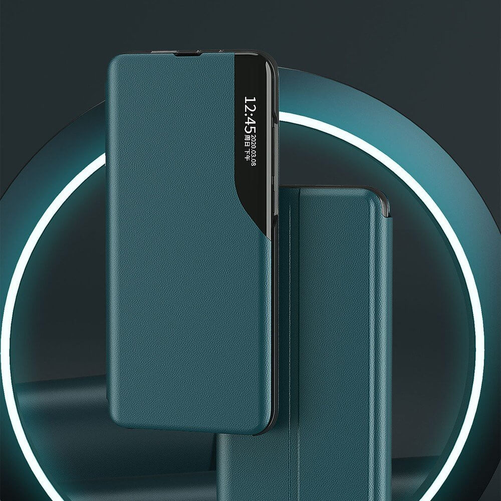 Ruhtel - Eco Leather View Case Huawei P40 Lite E Fodral Röd