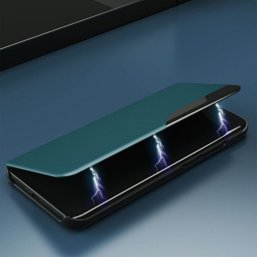 Ruhtel - Eco Leather View Case Huawei P40 Lite E Fodral Röd