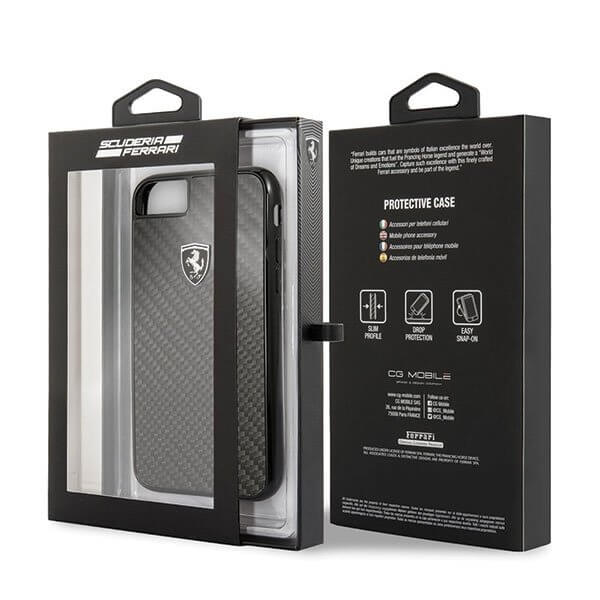 UTGATT1 - Ferrari Skal iPhone 7/8/SE 2020 Carbon Heritage - Svart