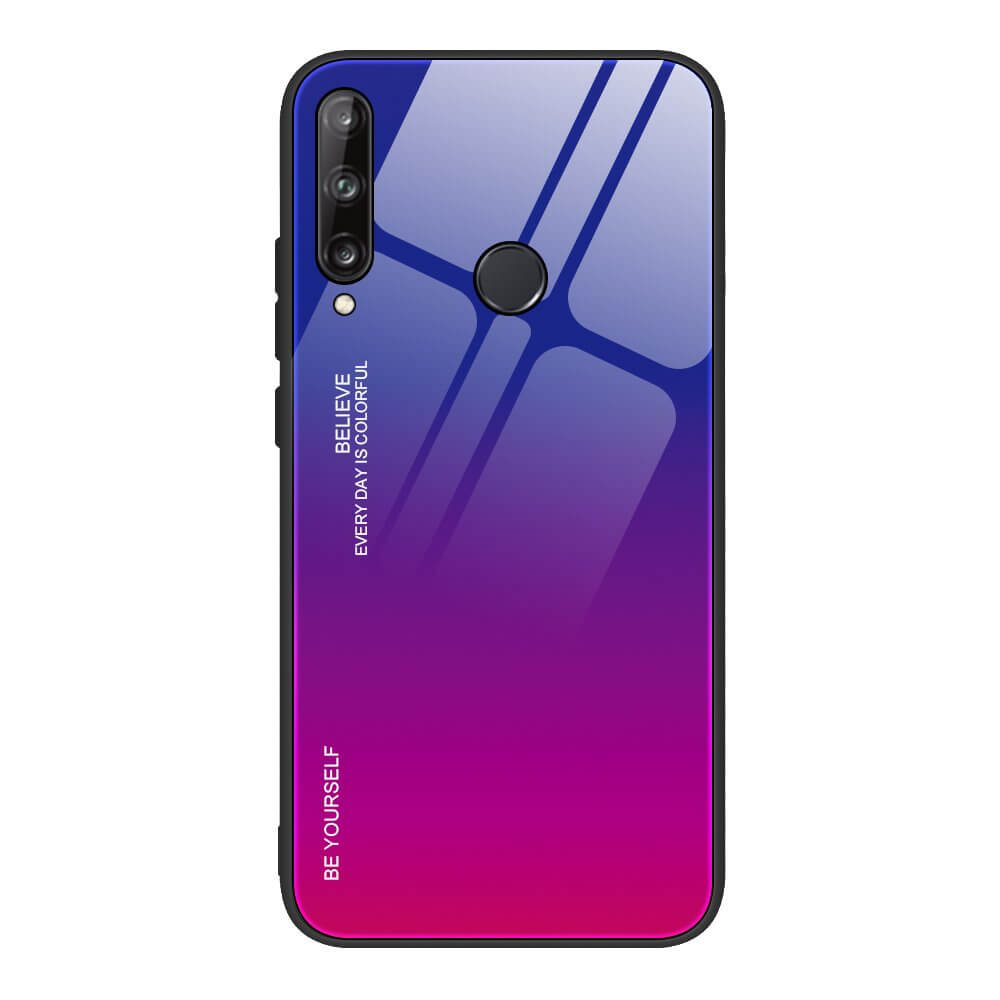 Ruhtel - Gradient Glass Huawei P40 Lite E Härdat glas Rosa-lila