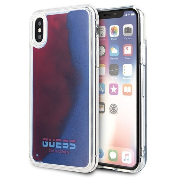 Guess - Guess skal iPhone X/Xs California Glow in the dark Röd