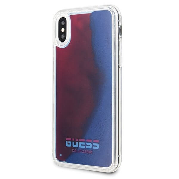 Guess - Guess skal iPhone X/Xs California Glow in the dark Röd