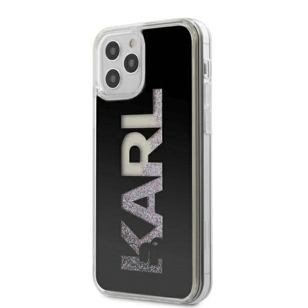 UTGATT4 - Karl Lagerfeld iPhone 12 & 12 Pro Skal Karl Logo Glitter - Svart