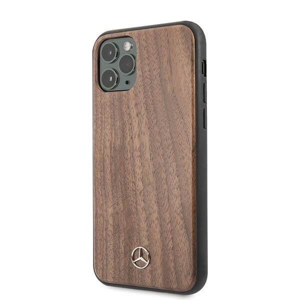Mercedes - Mercedes Case skal iPhone 11 Pro Trä Linje Valnöt Brun