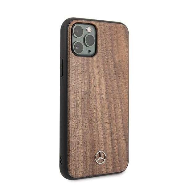 Mercedes - Mercedes Case skal iPhone 11 Pro Trä Linje Valnöt Brun
