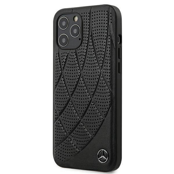 Mercedes - Mercedes Case iPhone 12 Pro Max Skal Bow Line Svart