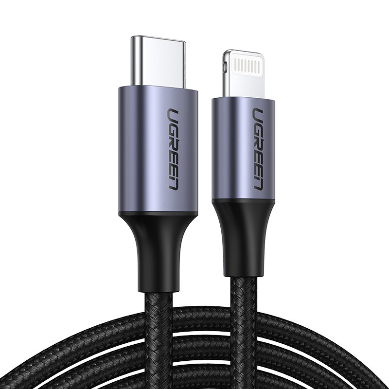 Ugreen
UGreen MFI USB Type C lightning Kabel 3 A 480 Mbps 1 m Grön