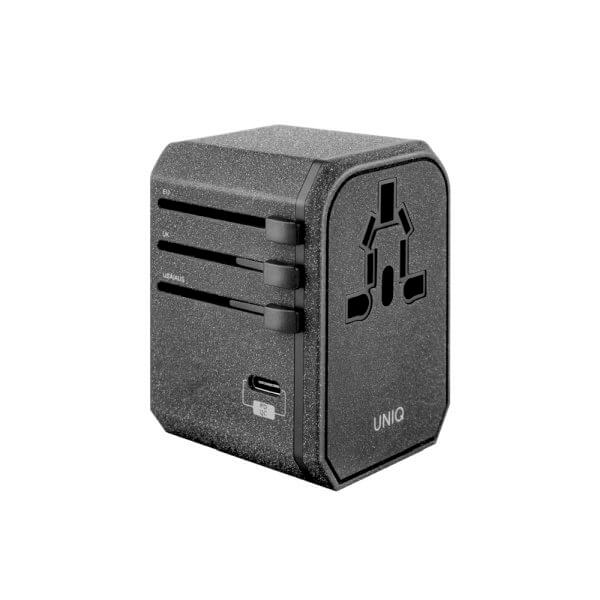 UNIQ - UNIQ Adapter + 2xUSB + PD 18W + QC 3.0 Grå