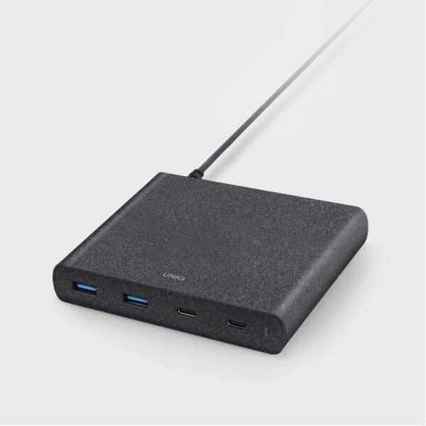 UNIQ - UNIQ HUB Surge 2x USB 3.0 + 2x USB-C PD 3.0 Svart