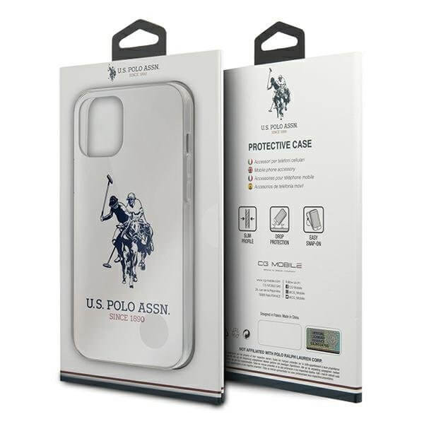 U.S. Polo Assn. - U.S. Polo Assn. Shiny iPhone 12 Pro Max Skal Stor Loga Vit