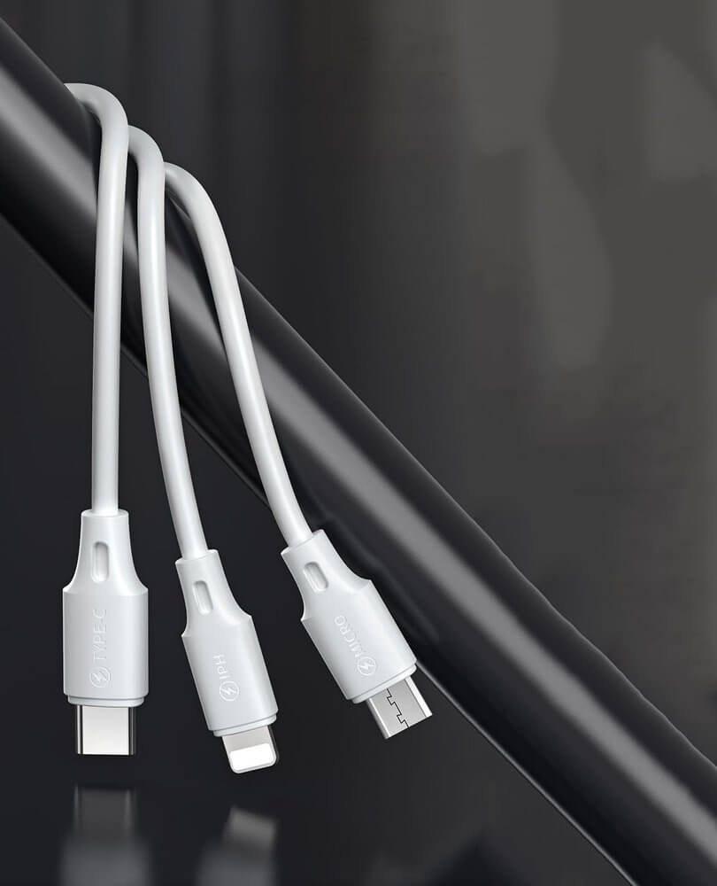 WK Design
WK Design USB micro USB/lightning/USB Type C Kabel 115cm Svart