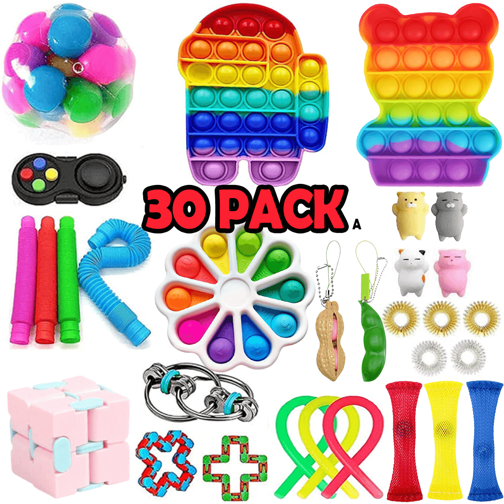 30 Pack Fidget Toy Set Pop it Sensory Toy för Vuxna & Barn TheMobileStore