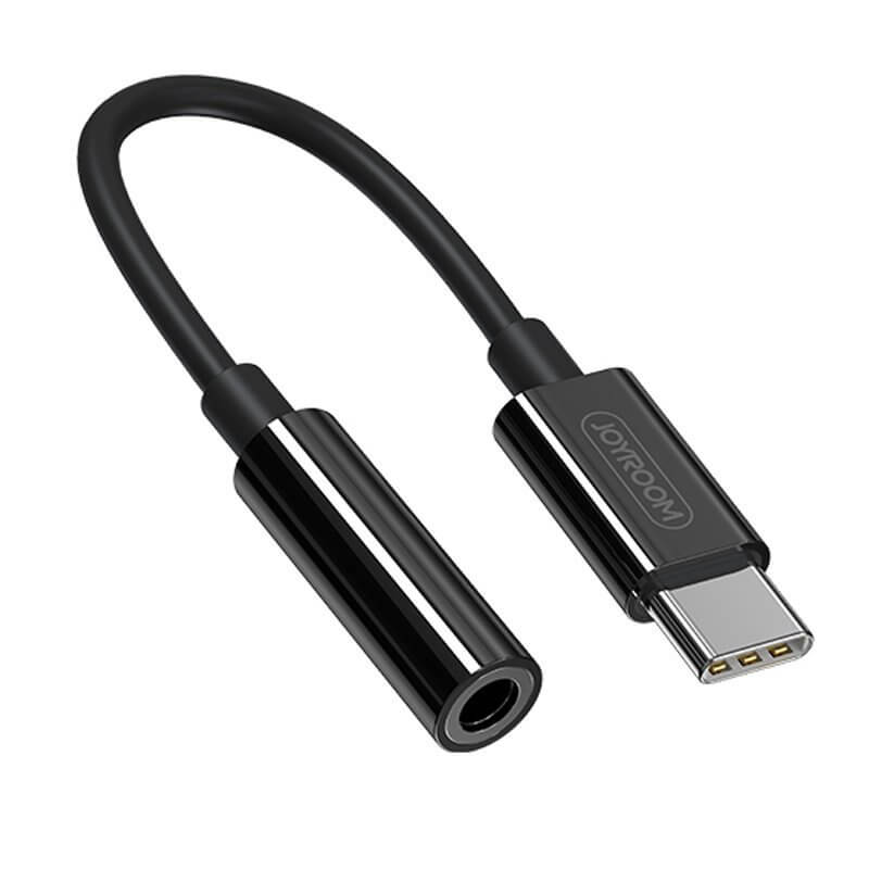 Köp Joyroom 3,5 mm mini jack to USB Type C headphone adapter Svart