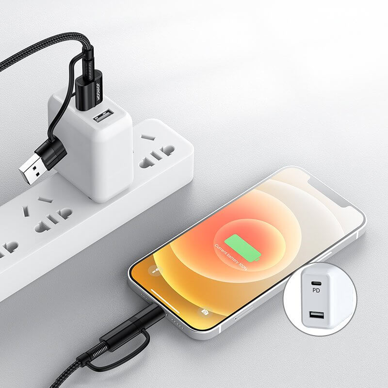 Joyroom
Joyroom 4in1 USB Type C/USB - USB Type C/Lightning 3 A 60 W 1,8m
