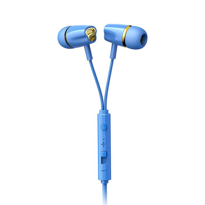 Joyroom Joyroom in-ear earphones 3.5mm mini jack remote/microphone Blå 