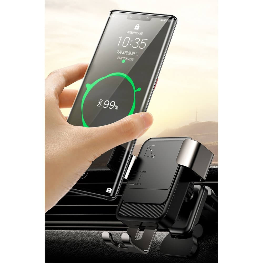 Joyroom
Joyroom Qi wireless 15 W car charger gravity phone holder Svart