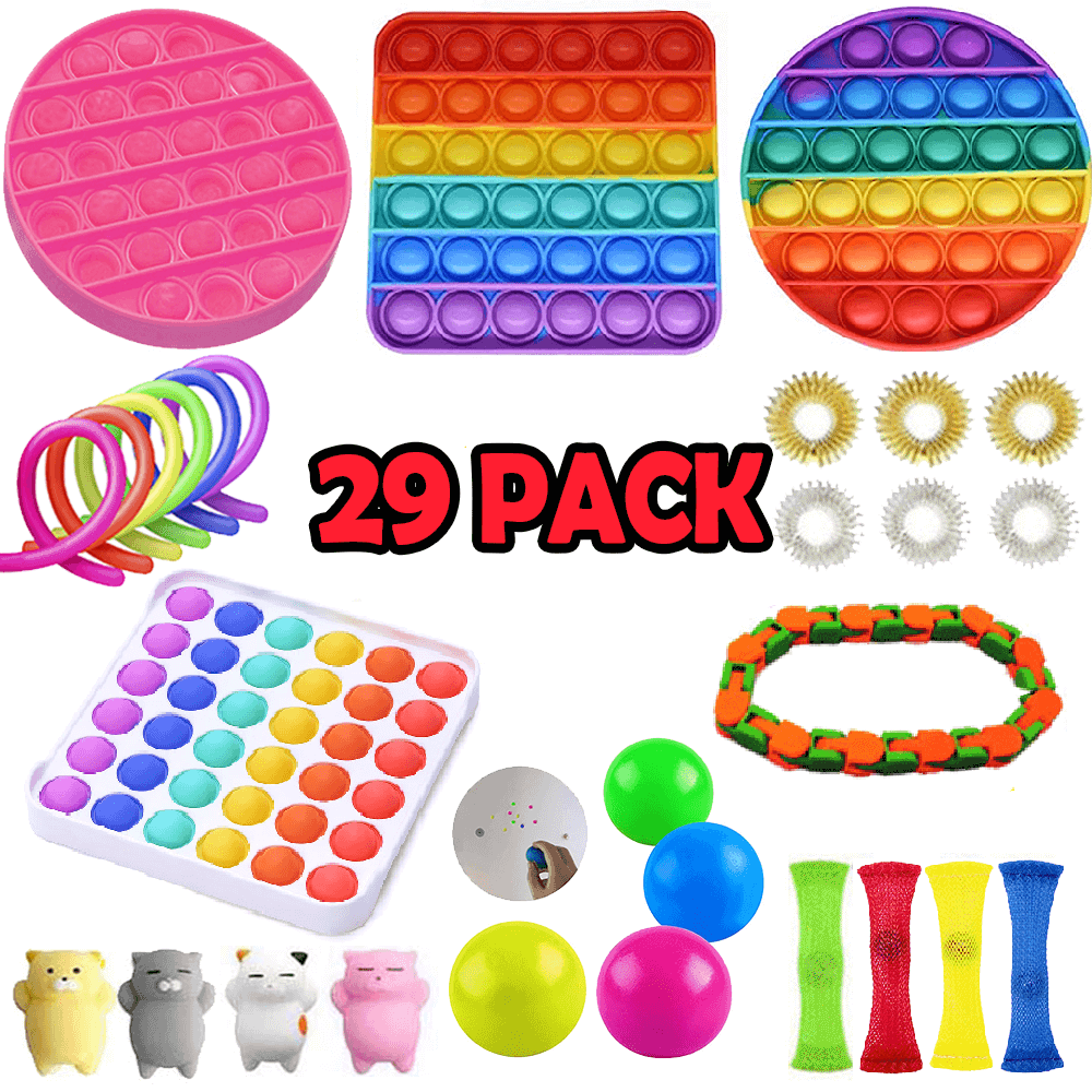 Fidget Toys
29 Pack Fidget Toy Set Pop IT Sensory Toy för Vuxna & Barn