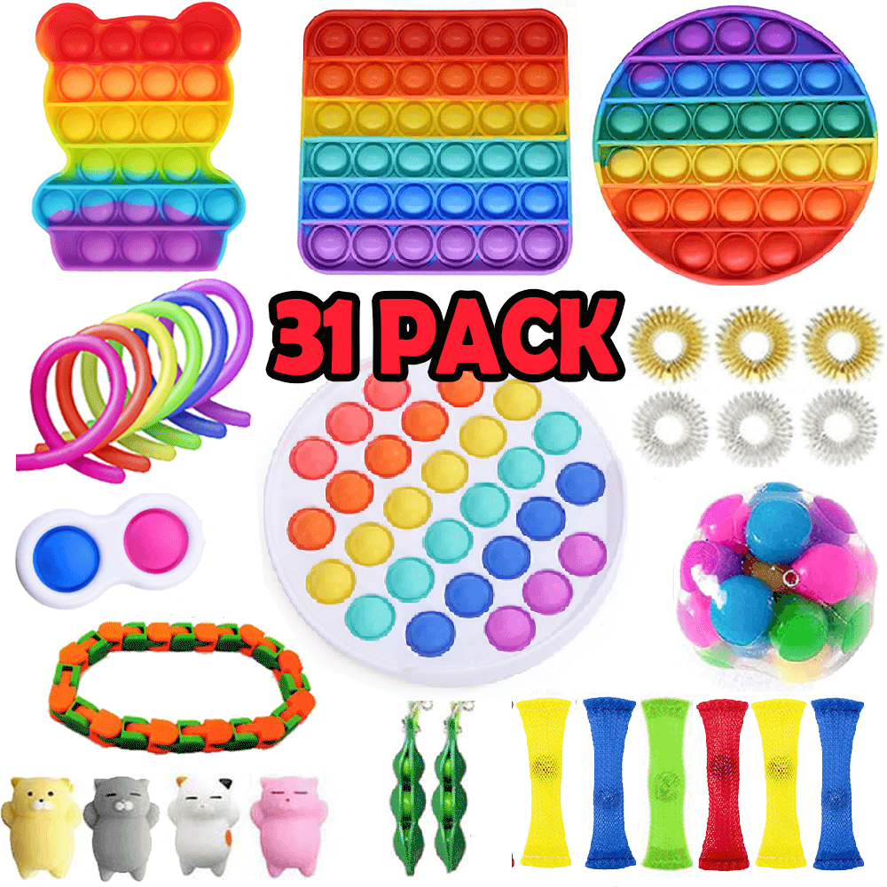 Fidget Toys
31 Pack Fidget Toy Set Pop it Sensory Toy för Vuxna & Barn