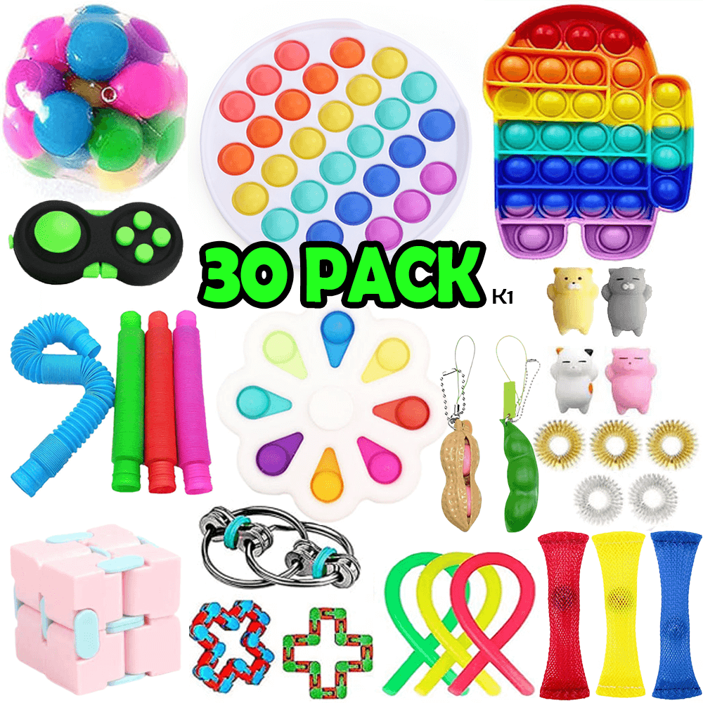Fidget Toys
30 Pack Fidget Toy Set Pop it Sensory Toy för Vuxna & Barn