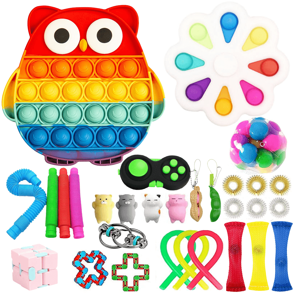 Köp 30 Pack Fidget Toy Set Pop it Sensory Toy för Vuxna & Barn (V) på