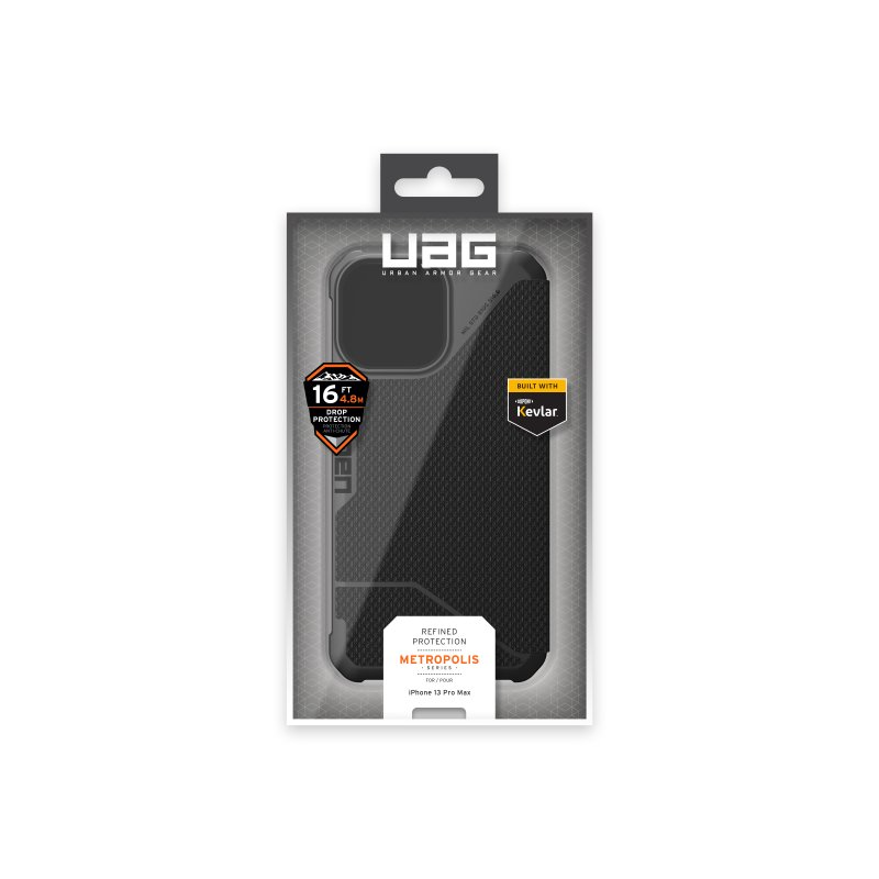 UAG - UAG iPhone 13 Pro Max Metropolis plånboksfodral - Svart