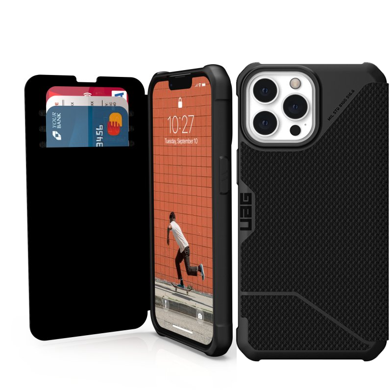 UAG - UAG iPhone 13 Pro Max Metropolis plånboksfodral - Svart