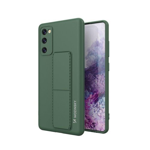 Wozinsky - Wozinsky Kickstand Silicone Skal Samsung Galaxy S20 FE 5G - Mörk Grön