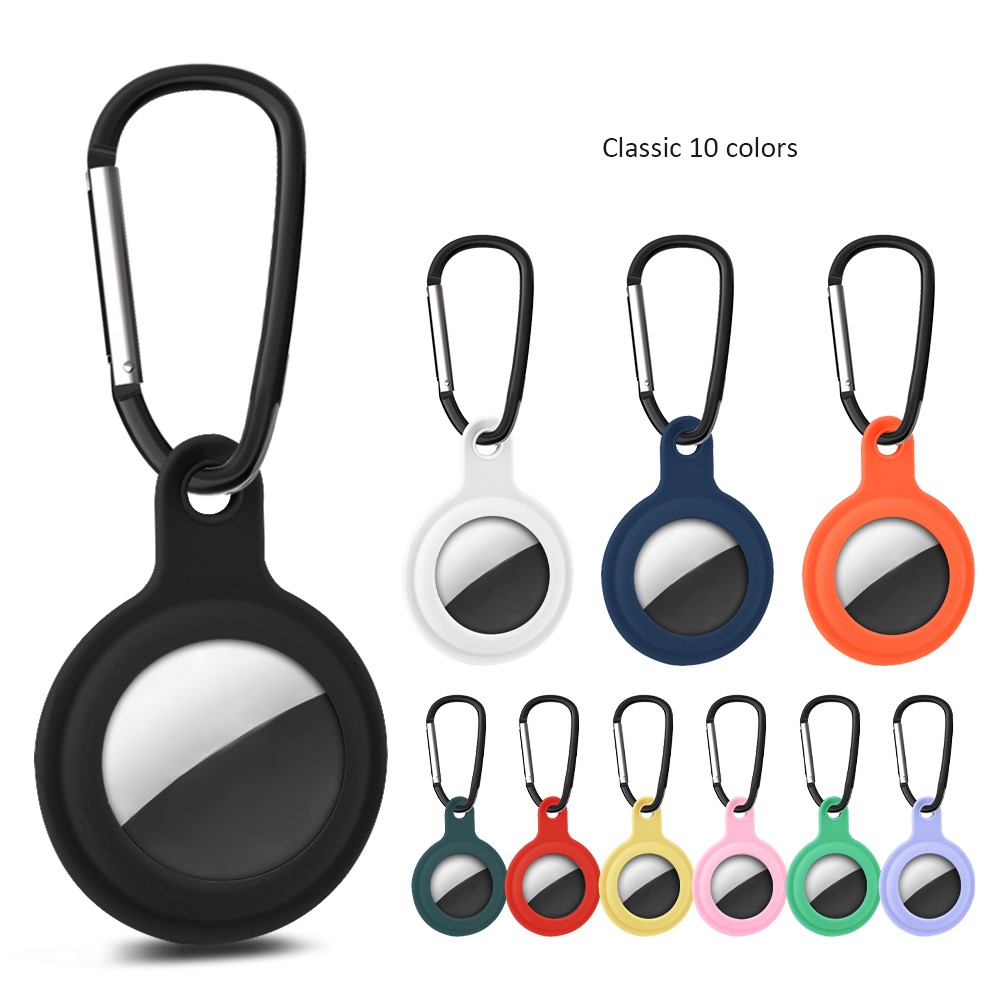 A-One Brand - Liquid Silicone Skal med karbinhake till Apple Airtag - Rosa