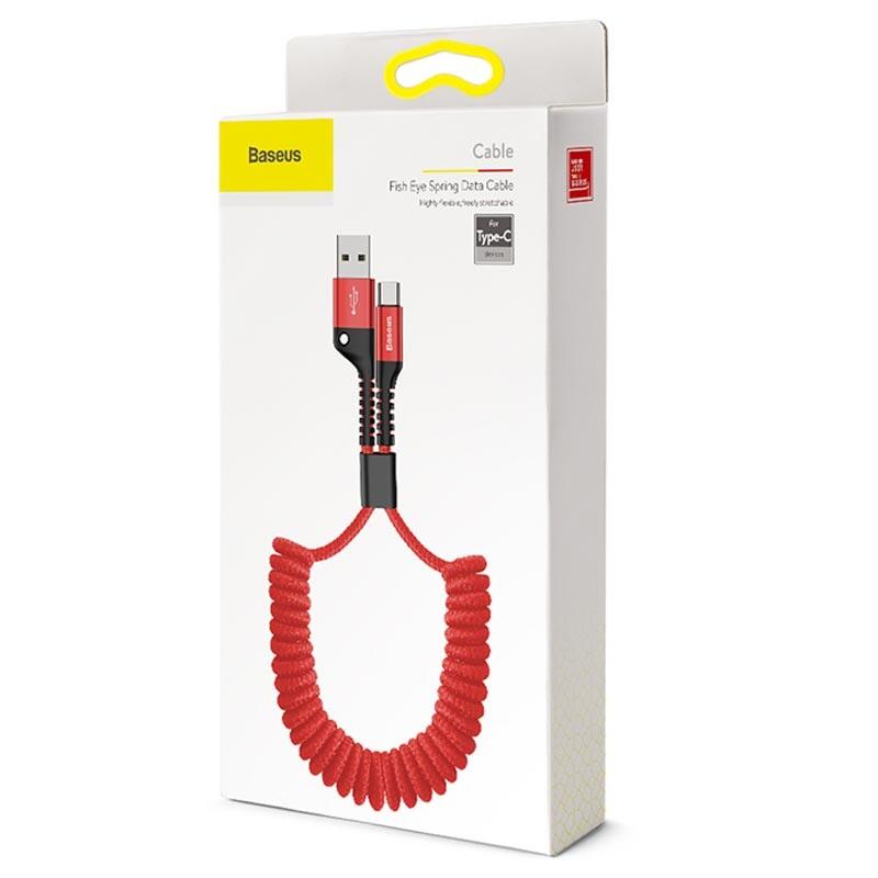 BASEUS - BASEUS Fish Aye USB-C Cable 100 cm - Röd