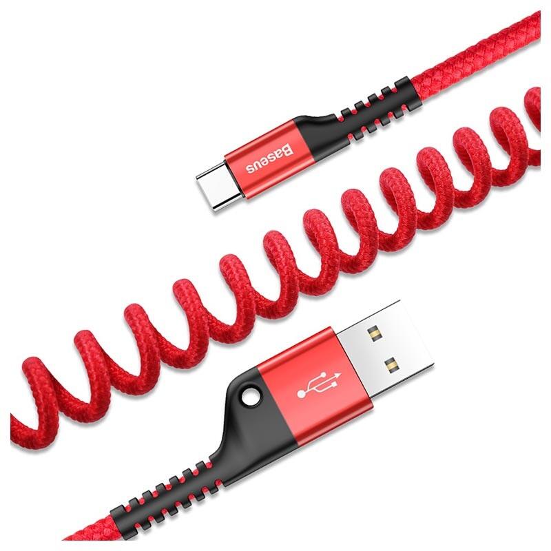 BASEUS - BASEUS Fish Aye USB-C Cable 100 cm - Röd