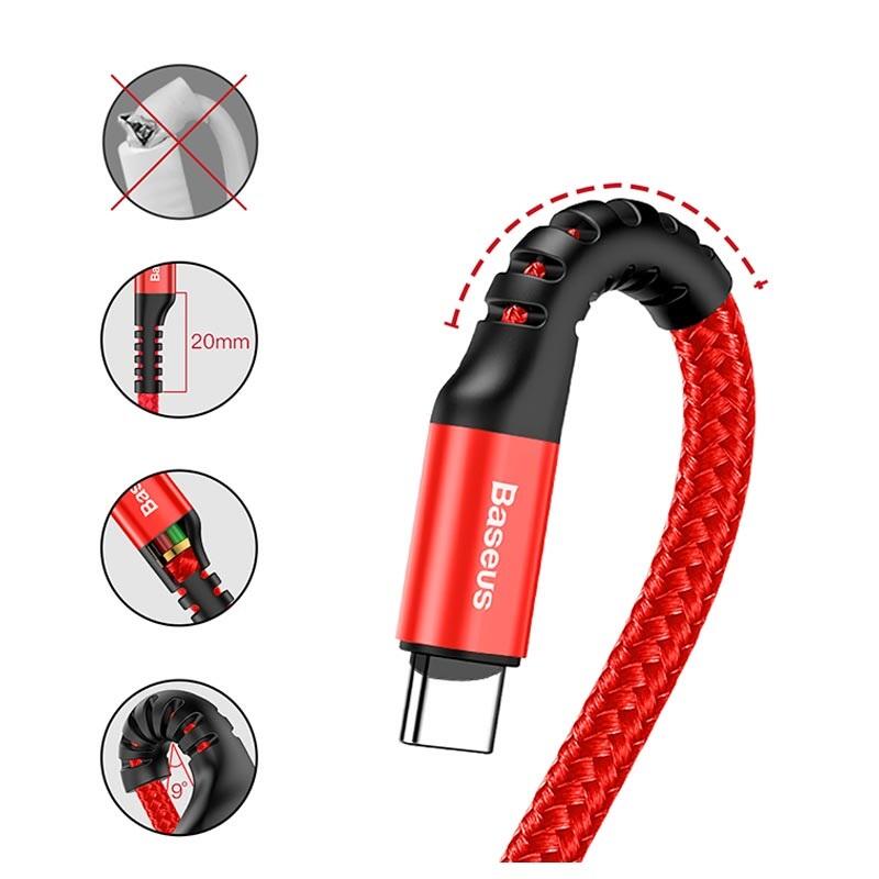 BASEUS - BASEUS Fish Aye USB-C Cable 100 cm - Röd