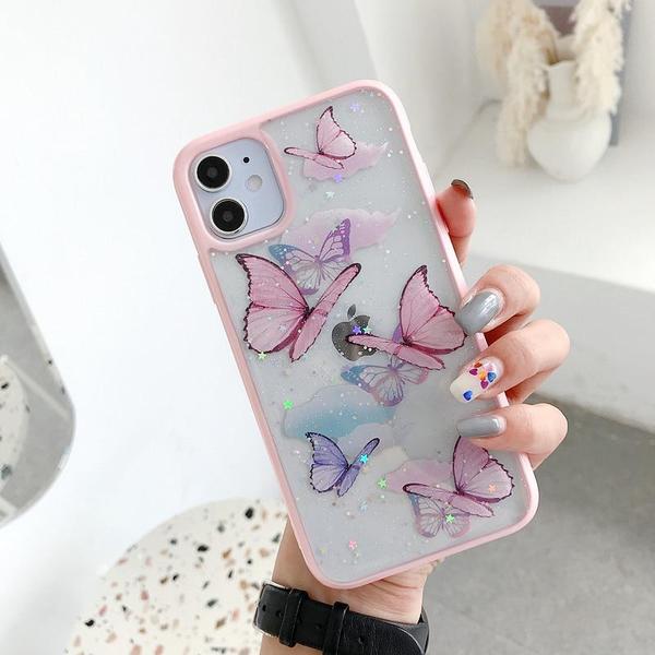A-One Brand - Bling Star Butterfly Skal till iPhone 13 - Rosa