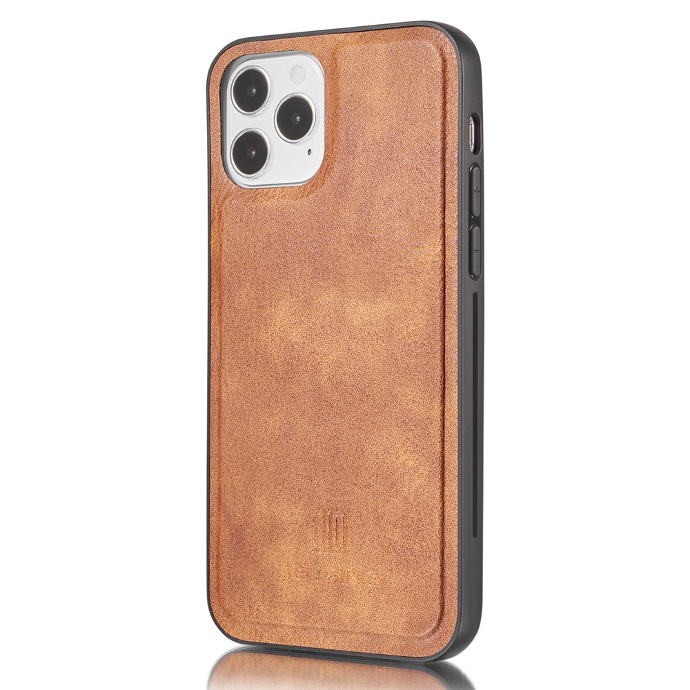 DG.MING - DG.MING Äkta Läder Plånboksfodral iPhone 13 - Brun