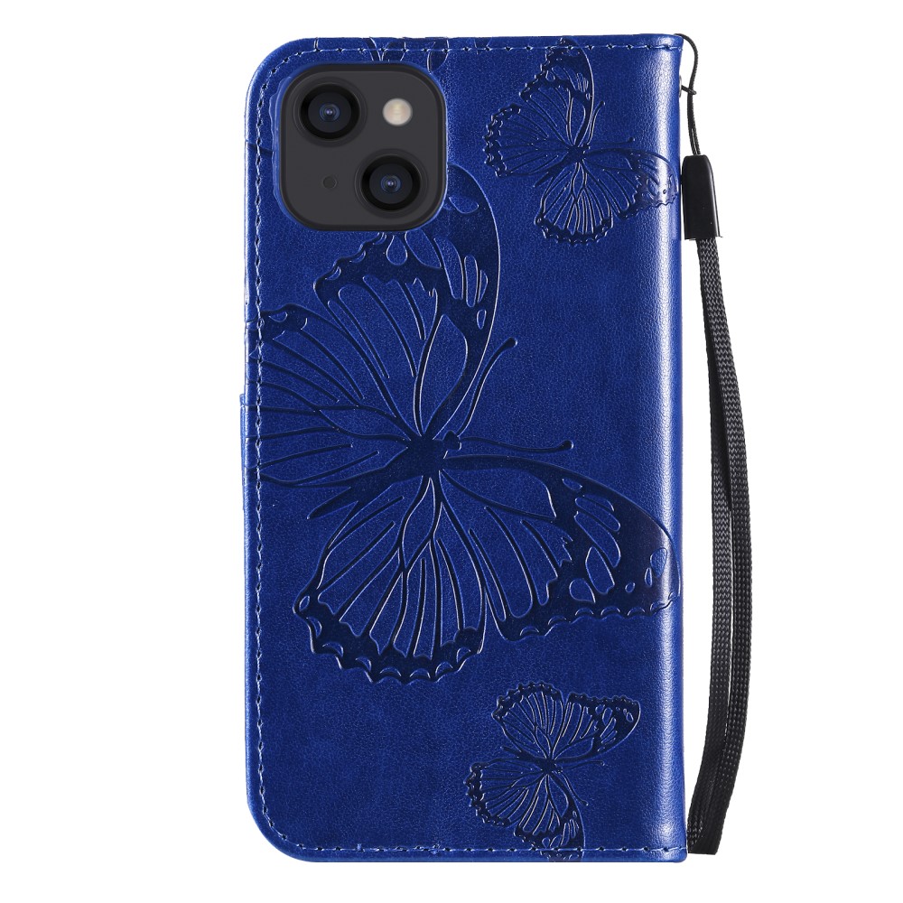 OEM Fjärilar Plånboksfodral iPhone 13 - Blå 