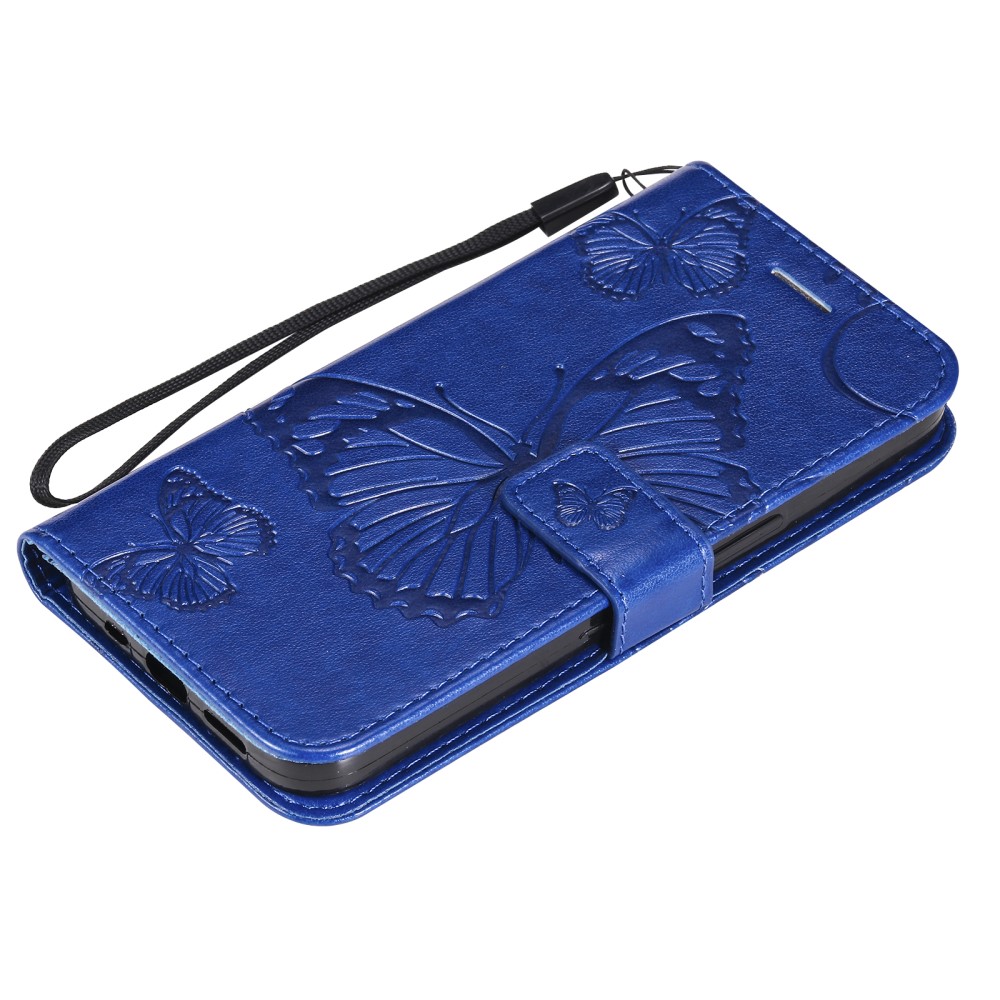 OEM Fjärilar Plånboksfodral iPhone 13 - Blå 
