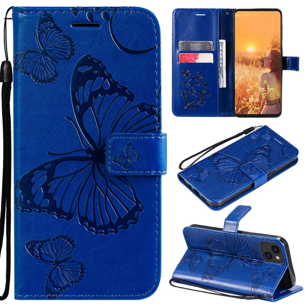 OEM
Fjärilar Plånboksfodral iPhone 13 - Blå