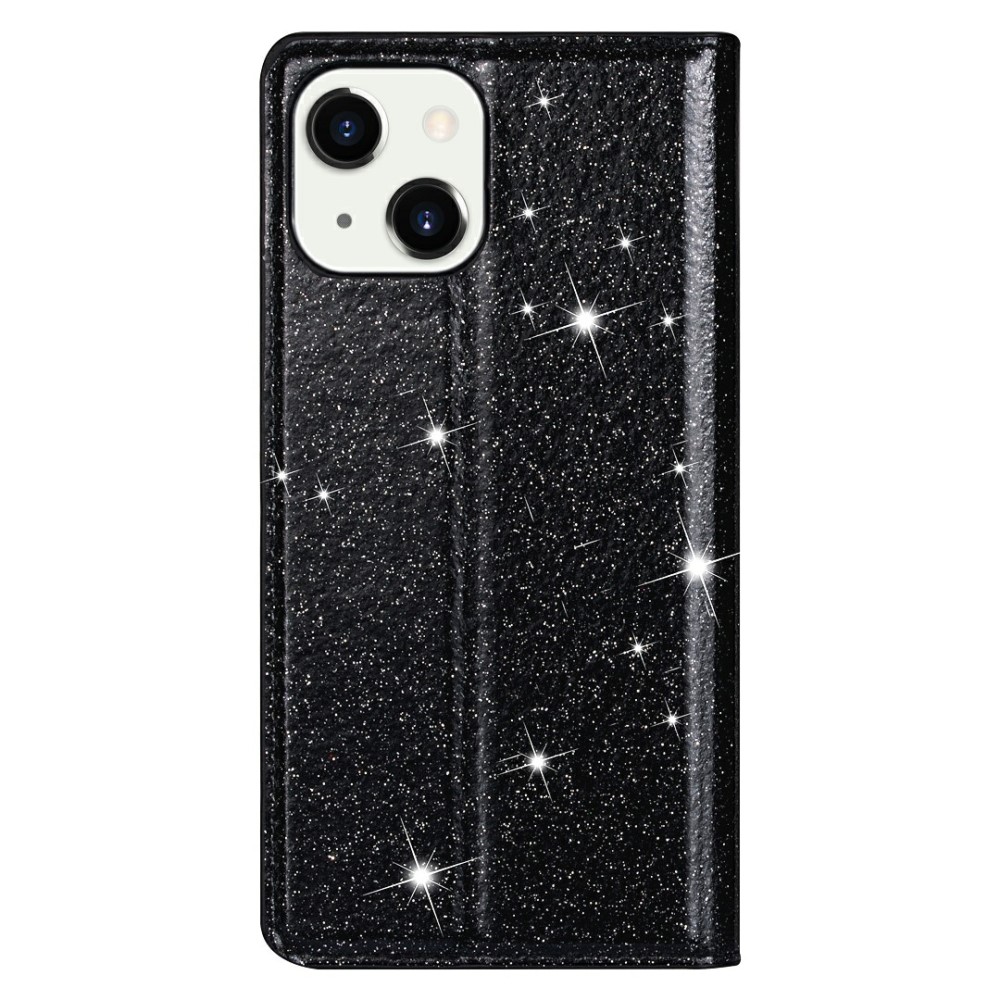 OEM - Glittrande Plånboksfodral iPhone 13 - Svart