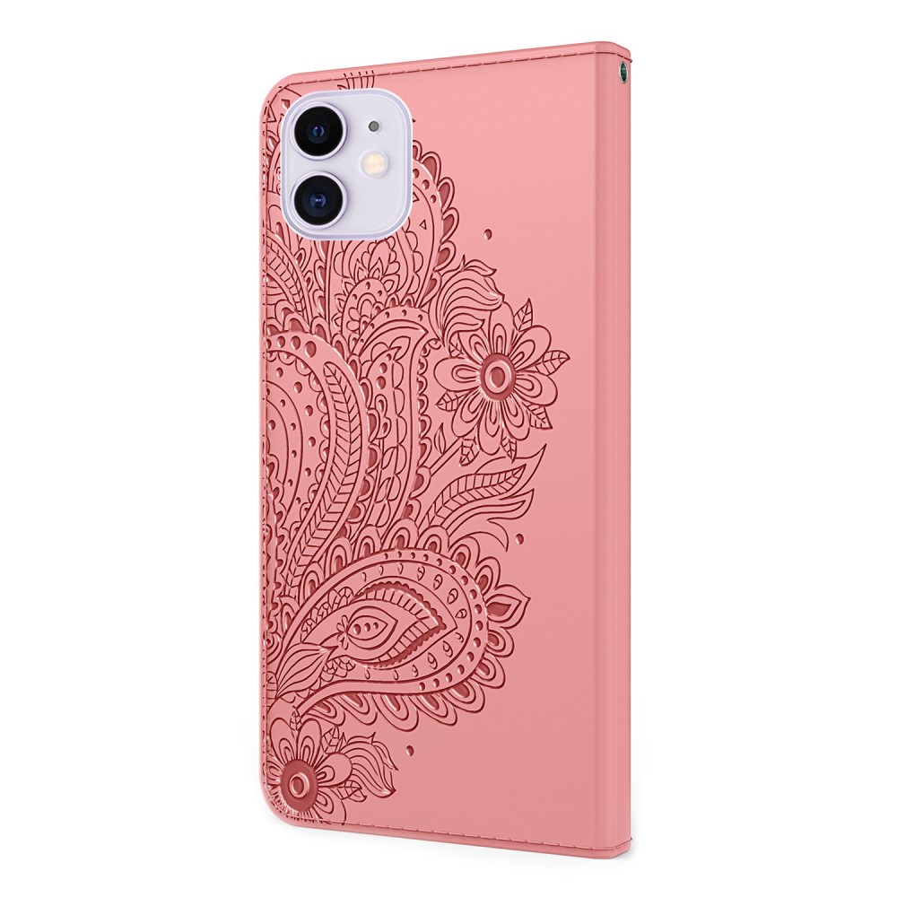 A-One Brand - Blommor Plånboksfodral iPhone 13 - Rosa