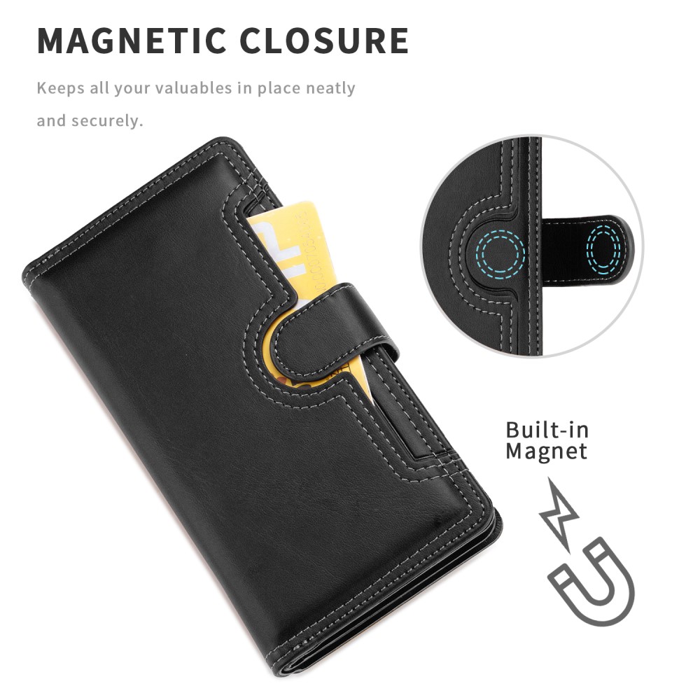 OEM
Äkta Läder Plånboksfodral iPhone 13 Multiple Card Slots - Svart
