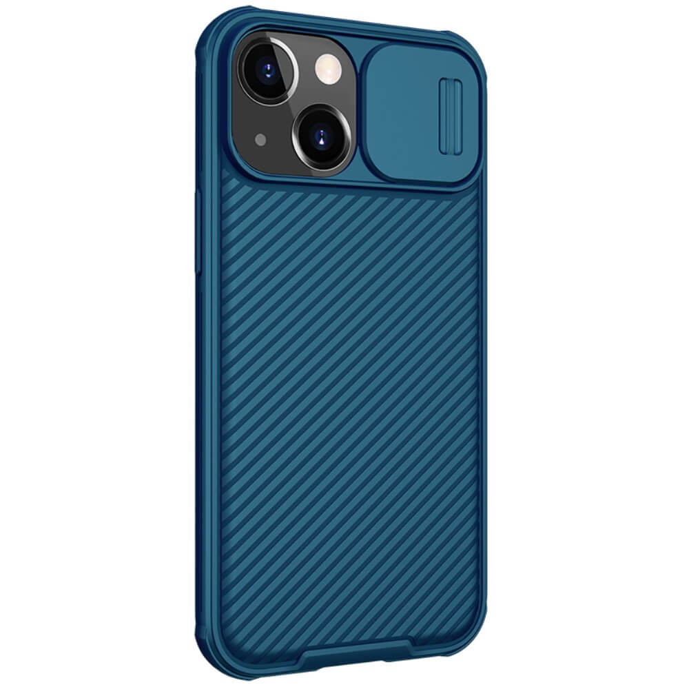 Nillkin - Nillkin CamShield Silikon Skal till iPhone 13 Mini - Blå