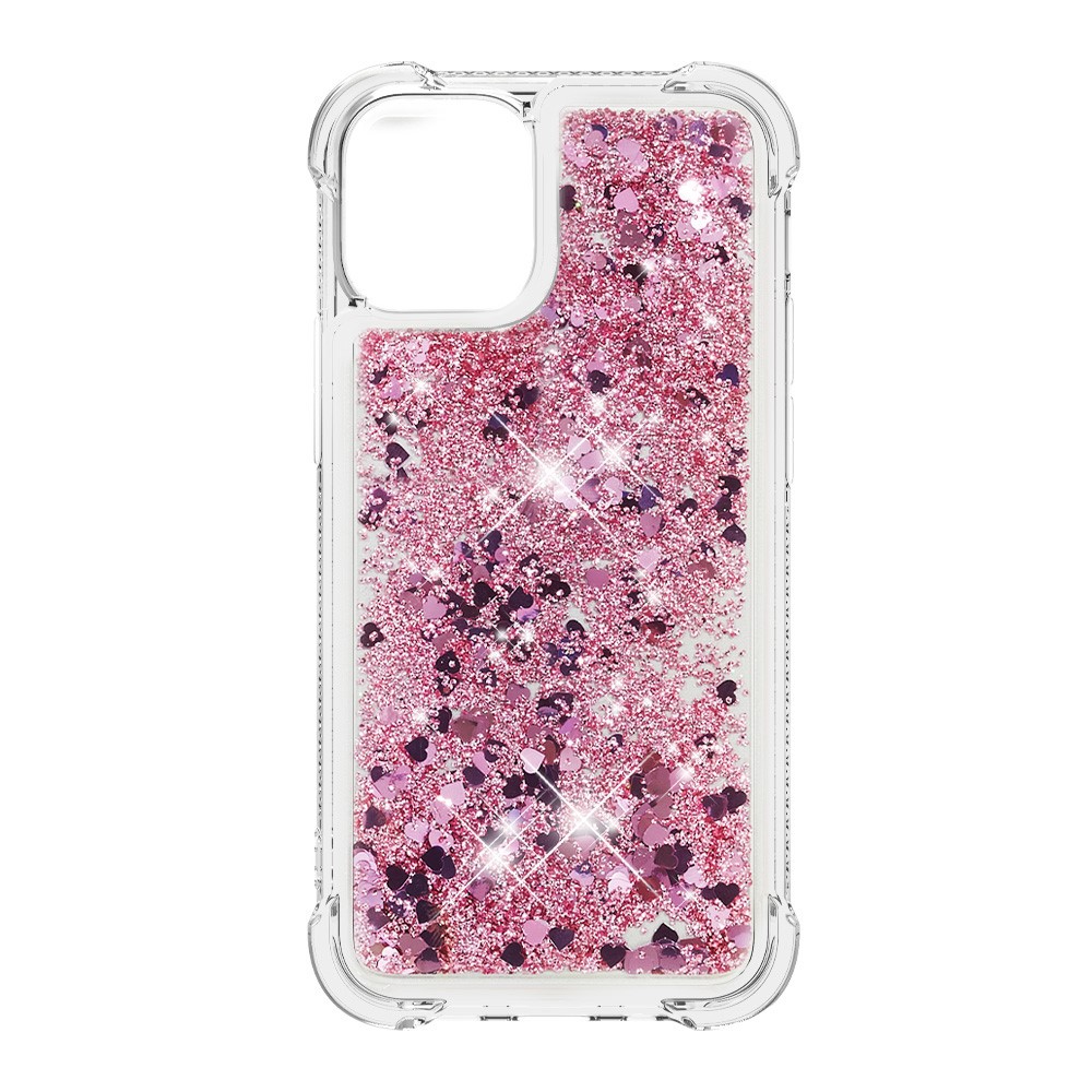 OEM - Drop-Proof Glitter Sequins Skal till iPhone 13 Mini - Rose Gold
