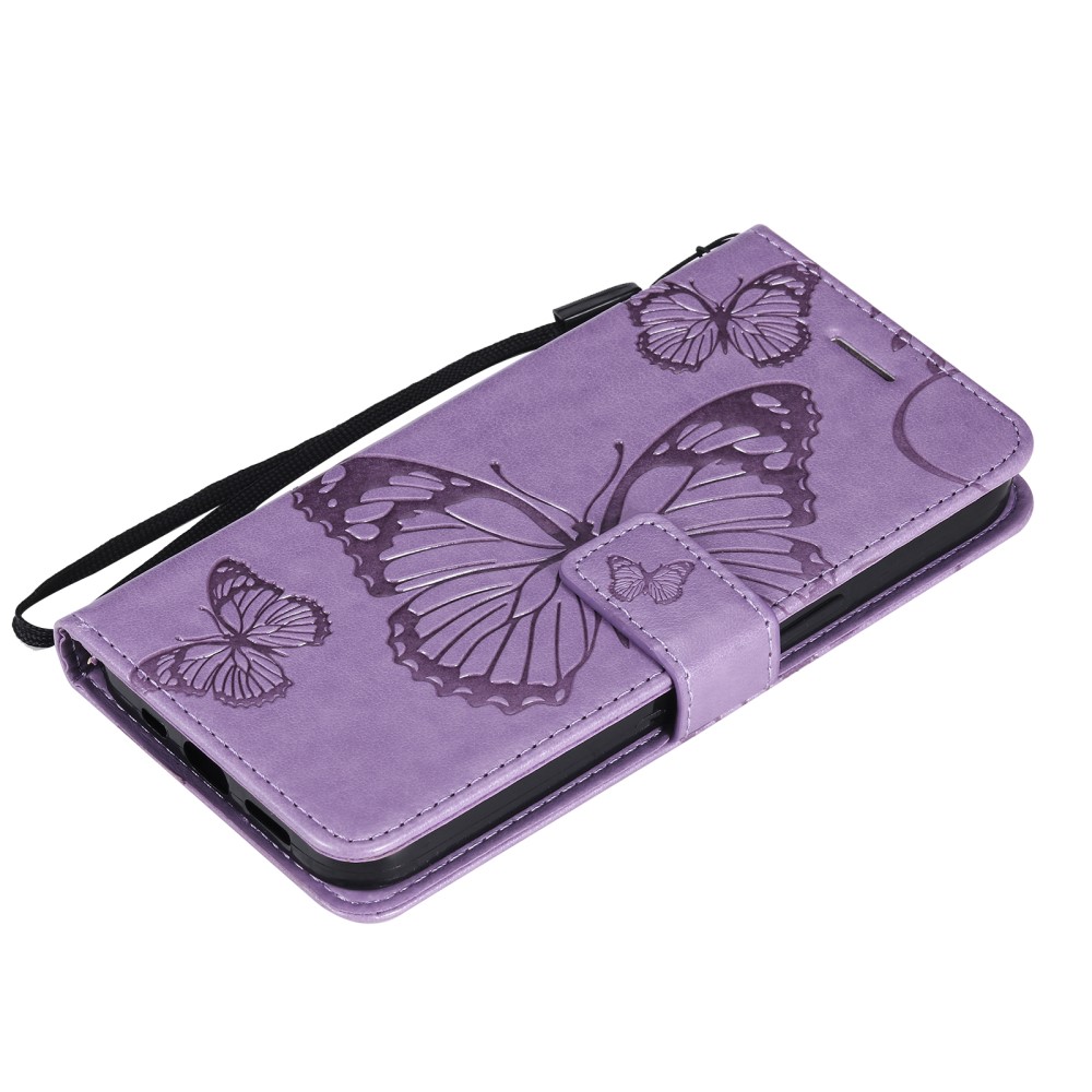 OEM - Fjärilar Plånboksfodral iPhone 13 Mini - Lila