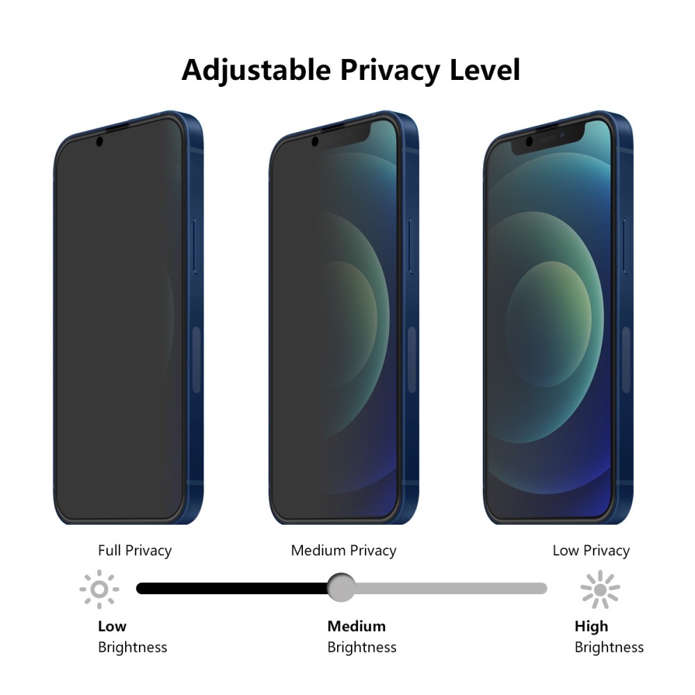 A-One Brand [2-PACK] Privacy Härdat Glas iPhone 13 Mini Skärmskydd - Svart 
