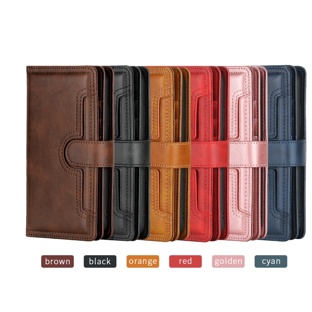 OEM
Äkta Läder Plånboksfodral iPhone 13 Mini Multiple Card Slots - Svart